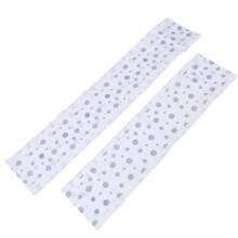 Breathable Mesh Crib Liner 2-Piece for Full-Size Baby Cribs White Dots