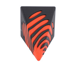 Impossible Pyramid Passthrough Stress Relief Desk Toy 5.5x11cm Red Black