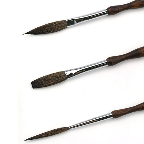 Pinstriping Brush Kit,6 Pcs Professional Striping Brushes Long Liner Script Scroll Rigger Brushes 2
