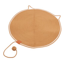 Sturdy 80cm Cotton Rope Cat Scratcher Mat with Ball Toy for Home