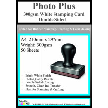 300gsm Stamping Card, Premium Double Sided, by HobbyPrint® 50 Sheets