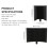 3-Panel Sound Absorbing Microphone Isolation Screen with Stand, Black 2