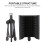 3-Panel Sound Absorbing Microphone Isolation Screen with Stand, Black 8
