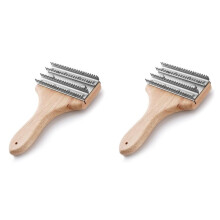 2X One-Handed 7-3/4 Inch Polishing Wheel Rake for Removing Residual Compounds and Metal From Buffing Wheels