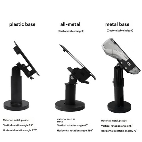 2X Universal Pos Machine Desktop Stand Rotatable POS Cashiers Holder Rack Display Bracket Black 2