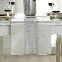 Elegante tafelloper met pailletten en strass-steentjes voor de eettafel, kerst, bruiloft en feestdecoratie.
