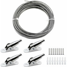 Cable de acero para uso en jardinería y manualidades al aire libre, cable de acero inoxidable 304 de rendimiento flexible y duradero con