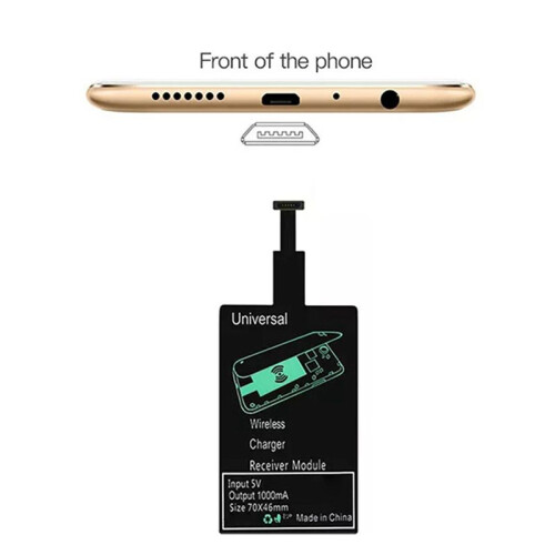 3X  Wireless Charging Receiver Universal Fast Wireless Charger Adapter(for Micro-USB A) 1