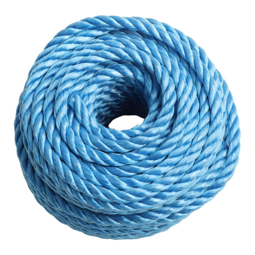 Blue polypropylene rope coil 6 mm diameter 20 m 2