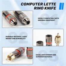 12PCS RCA Male Adapter Solder Connector for Audio Video CCTV IP Camera Security Coaxial Cable Solderness