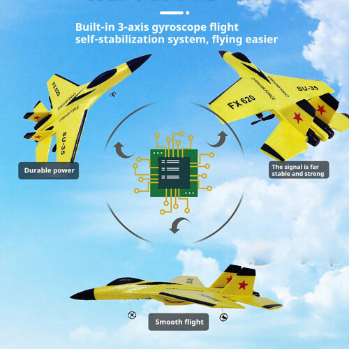 RC Airplane Model Foam Gravity Glider with Lights 1