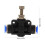 stk. rør 6 mm 1/4' One Touch Inline Flow Control Throttle Pneumatisk stikadapter Luftfittingssamling (sort) 2