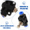 stk. rør 6 mm 1/4' One Touch Inline Flow Control Throttle Pneumatisk stikadapter Luftfittingssamling (sort) 3