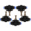 stk. rør 6 mm 1/4' One Touch Inline Flow Control Throttle Pneumatisk stikadapter Luftfittingssamling (sort) 4