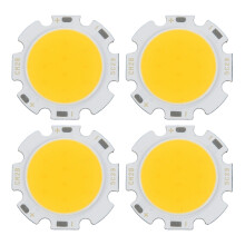 4X 5 W Lumiere de Puce Ronde Lumiere COB Ultra Brillant LED Lumiere de Puce LED Ampoule de Puce - Chaud Blanc DC15-17V