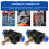 stk. rør 6 mm 1/4' One Touch Inline Flow Control Throttle Pneumatisk stikadapter Luftfittingssamling (sort) 8