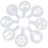 8 Pcs White Baking Stencils Plastic Stencils For Cake Decorating 3