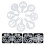 8 Pcs White Baking Stencils Plastic Stencils For Cake Decorating 6
