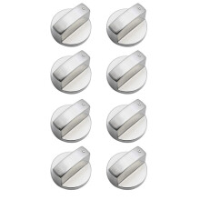 8 PCS Metal Silver Gas Stove Cooker Knobs Adapter Oven Cooking Surface Control Locks Cookware Parts Replacement
