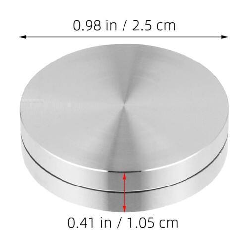 OUNONA Aluminum Cake Turntable Set Rotating 2-Pc 1