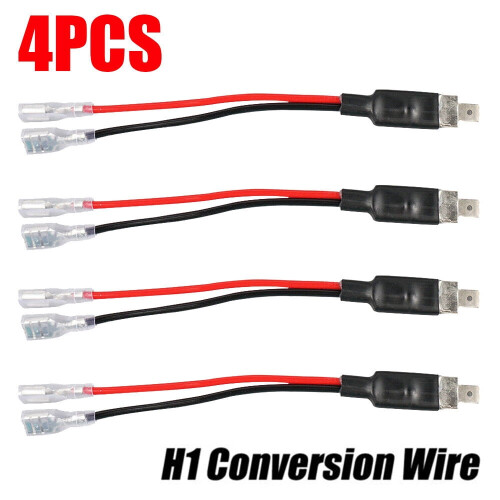 2 Pair H1 LED Conversion Wire Connector cable Adapter Kit For HID Headlight Bulb USA 2