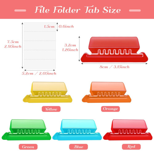 File Folder Tabs, 50 Sets Hanging File Folder Labels Tabs and Inserts for Hanging Folders 2