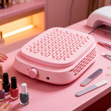 Nail Dust Collector with 99% Dust Removal, Quiet Rechargeable Nail Vacuum for Filing and Sanding