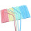 500 Pieces Striped Disposable Plastic Straws Multi Colored Flexible Bendable Drinking Straws 5