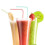 500 Pieces Striped Disposable Plastic Straws Multi Colored Flexible Bendable Drinking Straws 7