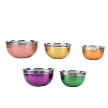 5-Piece Stainless Steel Mixing Bowl Set with Lids, Multi-Size