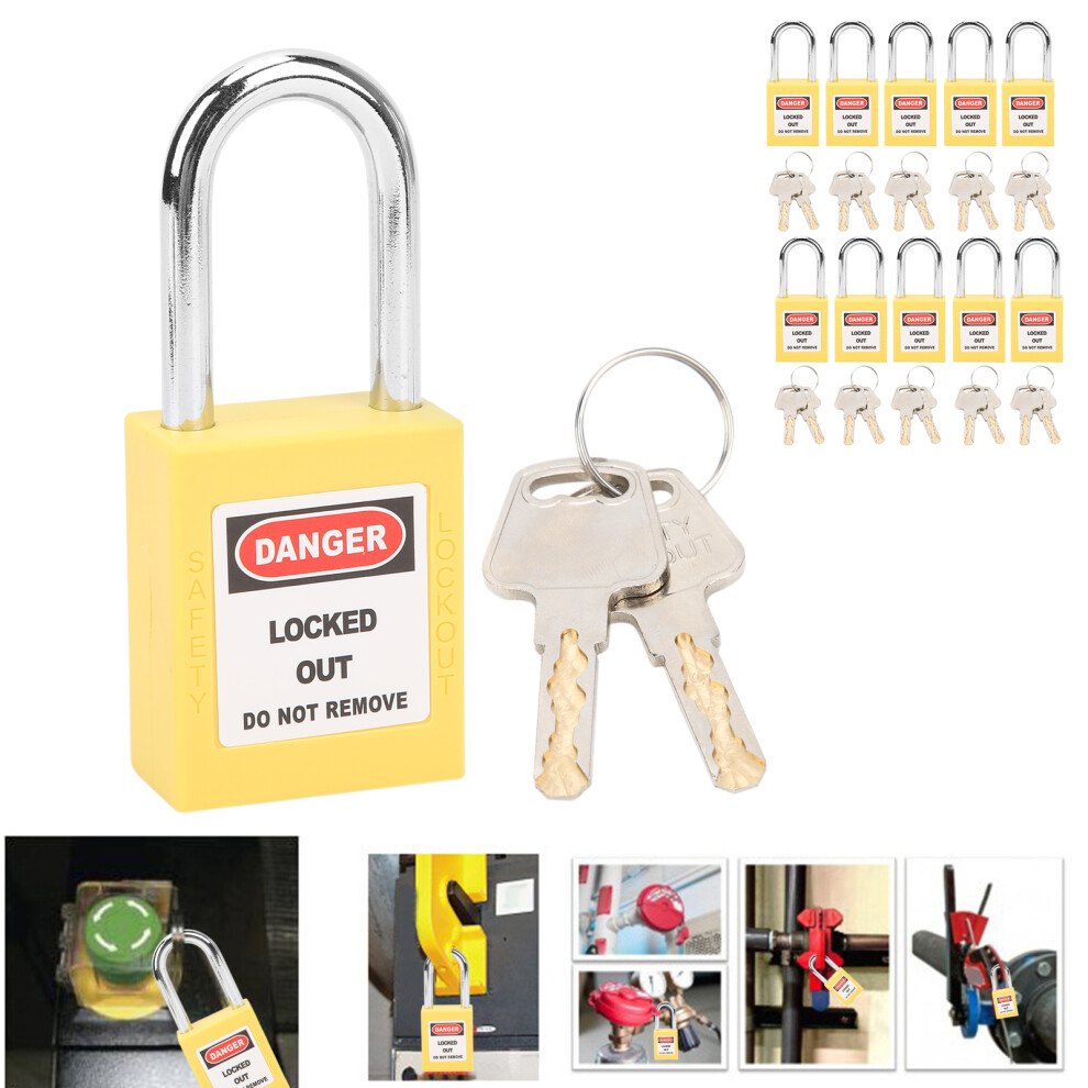 Nylon Industrial Lockout Lock 38Mm 10 Sets For Chemical Power And Safety 4941390843838