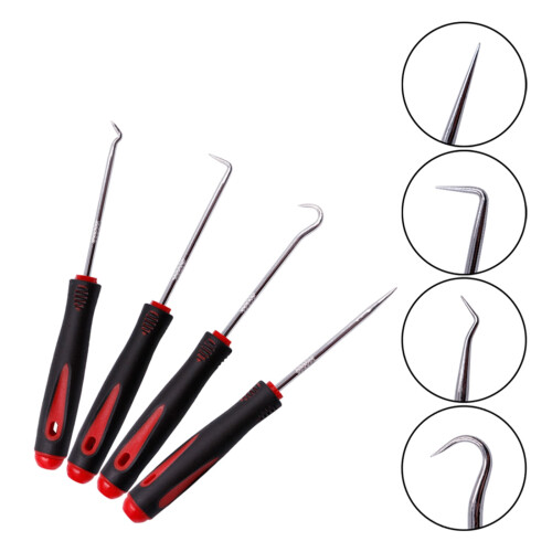 4 Pieces Precision Pick and Hook Set Car Auto Repair Maintenance Tools Durable 1