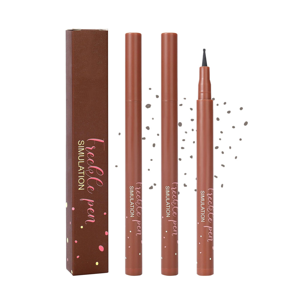 Gray Fake Freckle Pen 2Pcs Waterproof Long Lasting Natural Makeup Kit With Precision Tip