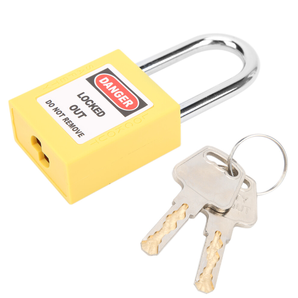 Lockout Lock 38Mm Yellow Insulation Safety Padlock For Machinery Control 7631390843958