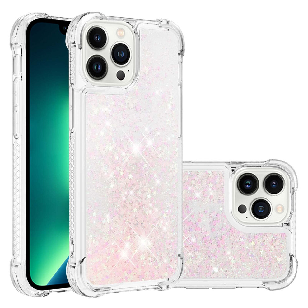 Liquid Glitter Bling Sparkle Shockproof Cover With Shock‑Absorbing Corners And Slim Grip For Iphone 13 Pro 9771547610441