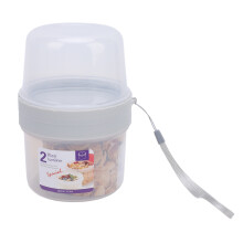 Double Layer Microwave Safe Food Storage Cup 310ml+360ml PP