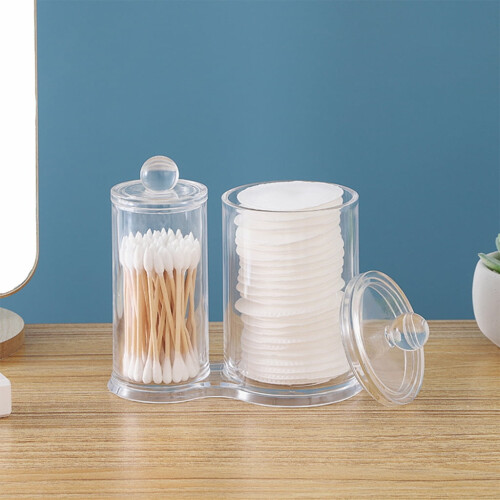 Multipurpose Acrylic Storage Container Set For Small Items Bathroom Decors 2