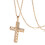 Colar Kinel com Pingente de Cruz Simples em Ouro Rosa 2