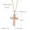 Colar Kinel com Pingente de Cruz Simples em Ouro Rosa 5
