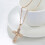 Colar Kinel com Pingente de Cruz Simples em Ouro Rosa 8