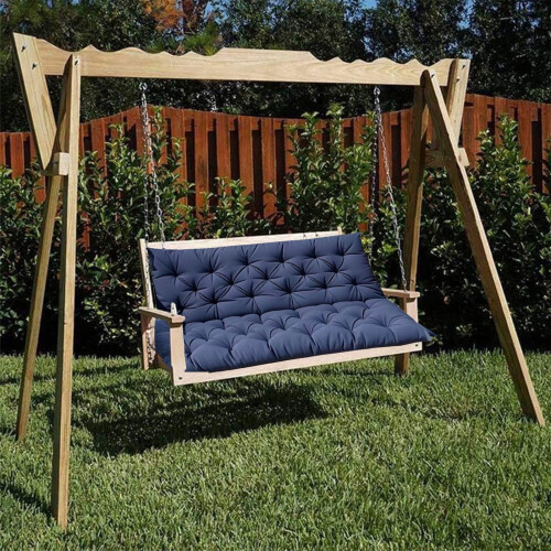 Almofada para banco de 120 x 100 cm (47,24 x 39,37 polegadas) para balanço, cadeira de jardim ou tatame. 2