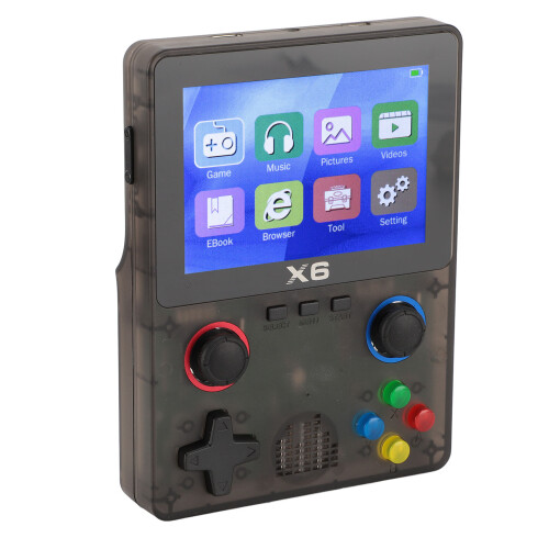 Handheld Retro Game Console 3.5" IPS 32GB Black Transparent