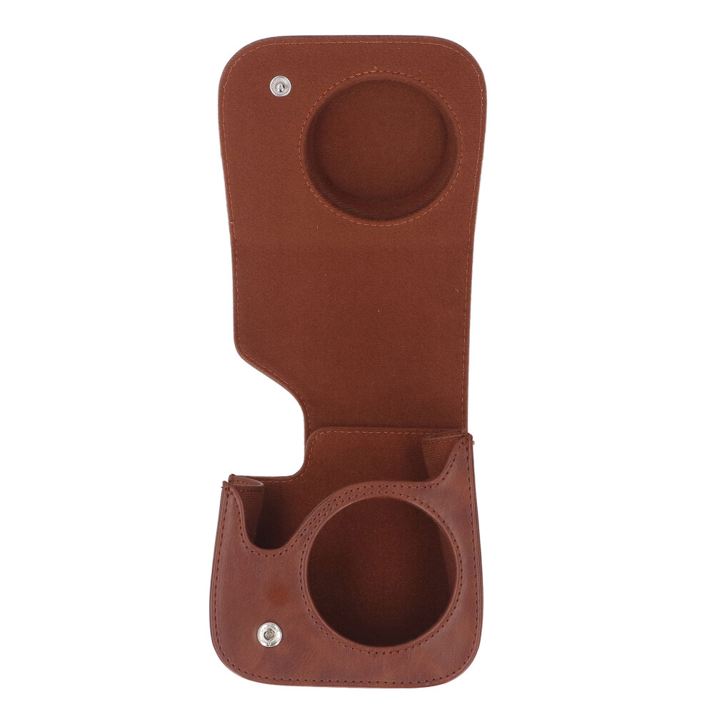 Retro Rainproof Pu Leather Camera Case With Removable Strap For Mini Se 7 Plus Brown 4131390846629
