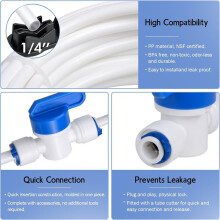 2 Set 32.8ft Refrigerator Water Kit ,1/4inch OD Water Kit for Fridge Icemaker Reverse Osmosis System