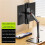 3X Support de Moniteur Portable Support Réglable Pivotant à 360 Support de Tablette Compatible avec le Support de Serrage de Bureau pour Tablette 7