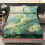 King Size Bedding Set Monstera Leaf Print 3-Piece 7