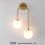 Glass Globe Wall Lamp Warm Light 2-Light 2