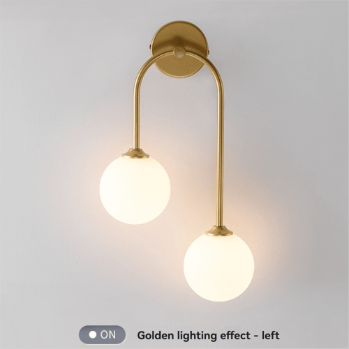 Glass Globe Wall Lamp AC90-240V 2-Light Warm Light 1