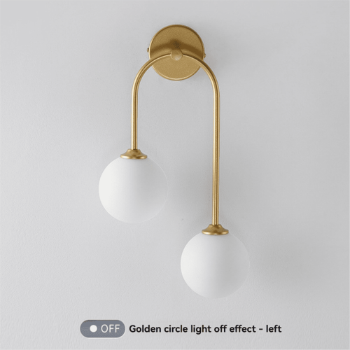 Glass Globe Wall Lamp Warm Light 2-Light 2