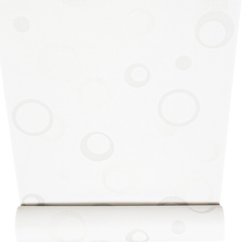 Grandeco White Metallic Grey Glitter Swirl Circle Textured Vinyl Wallpaper